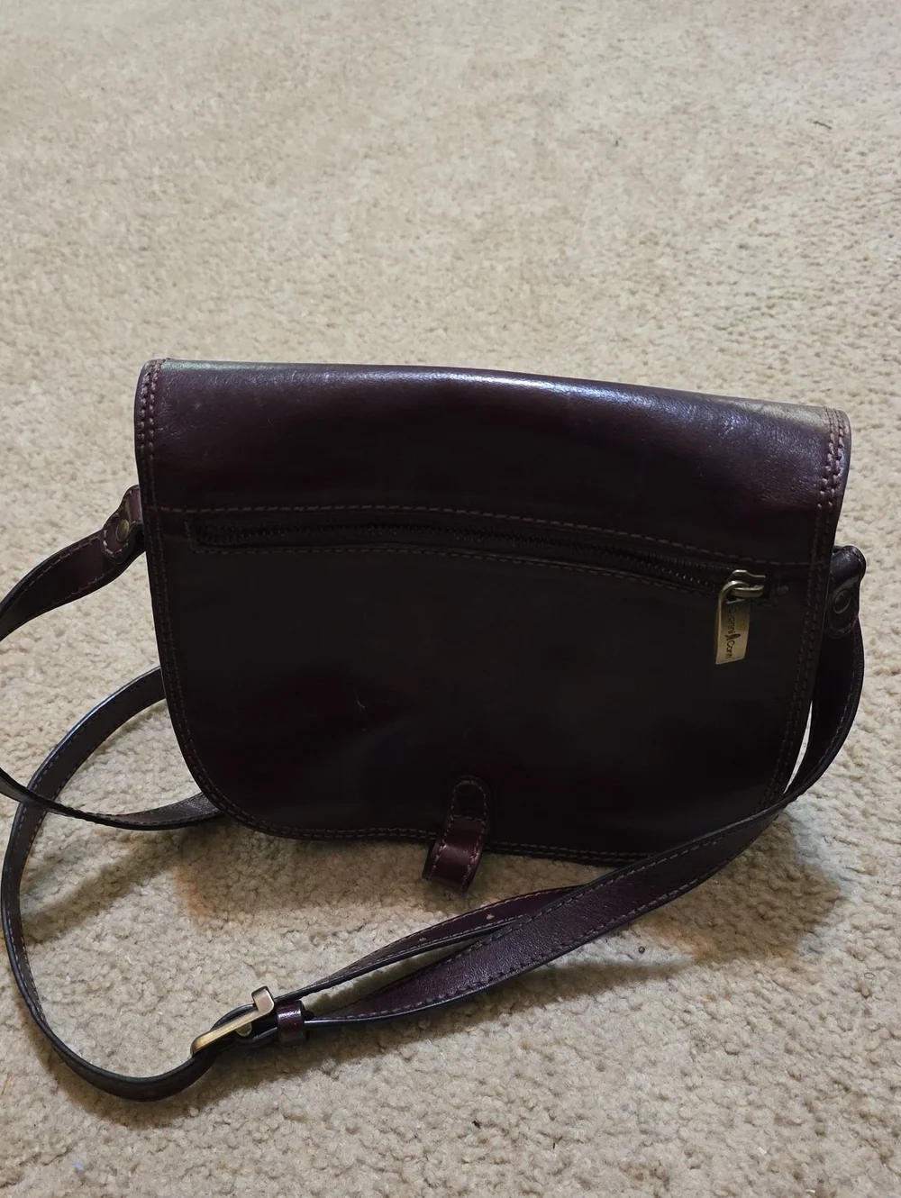 Gianni Canti Leather Crossbody Bag - Brown